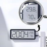 LED-väggklocka med temperatur och fuktighet – modern heminredning