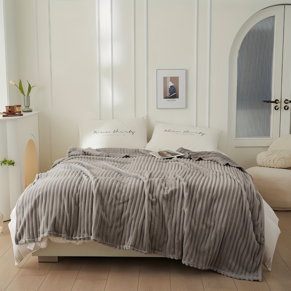 CozyRib Filt – Extra Mjuk & Värmande Ribbad Pläd