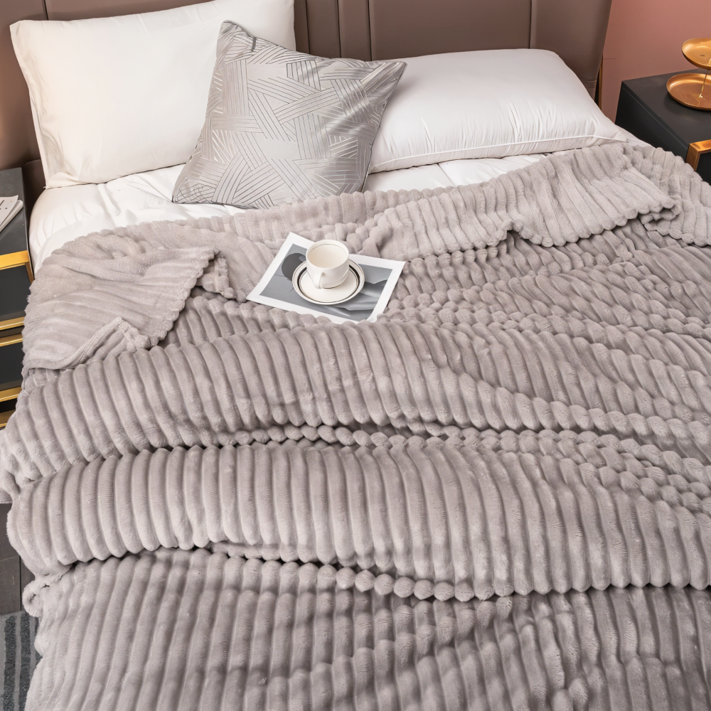 CozyRib Filt – Extra Mjuk & Värmande Ribbad Pläd