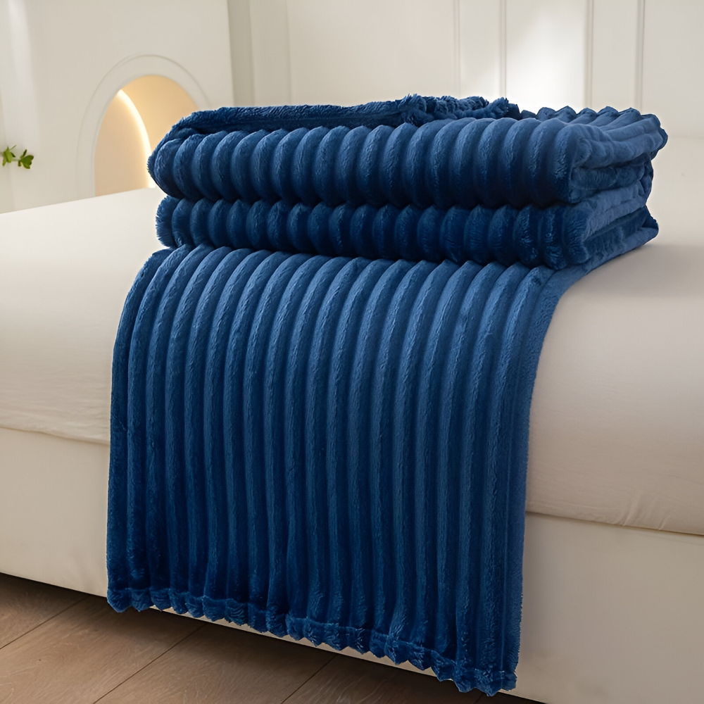 CozyRib Filt – Extra Mjuk & Värmande Ribbad Pläd