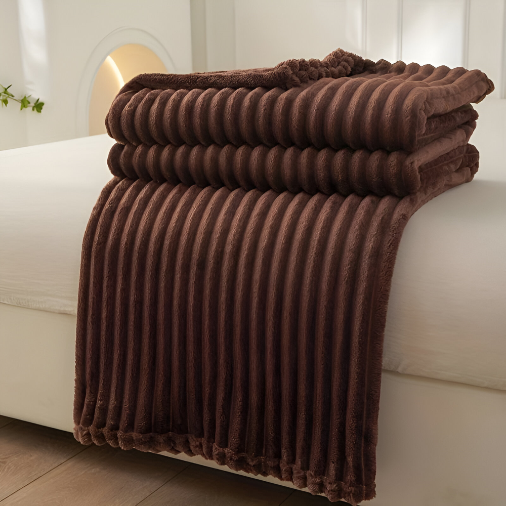 CozyRib Filt – Extra Mjuk & Värmande Ribbad Pläd