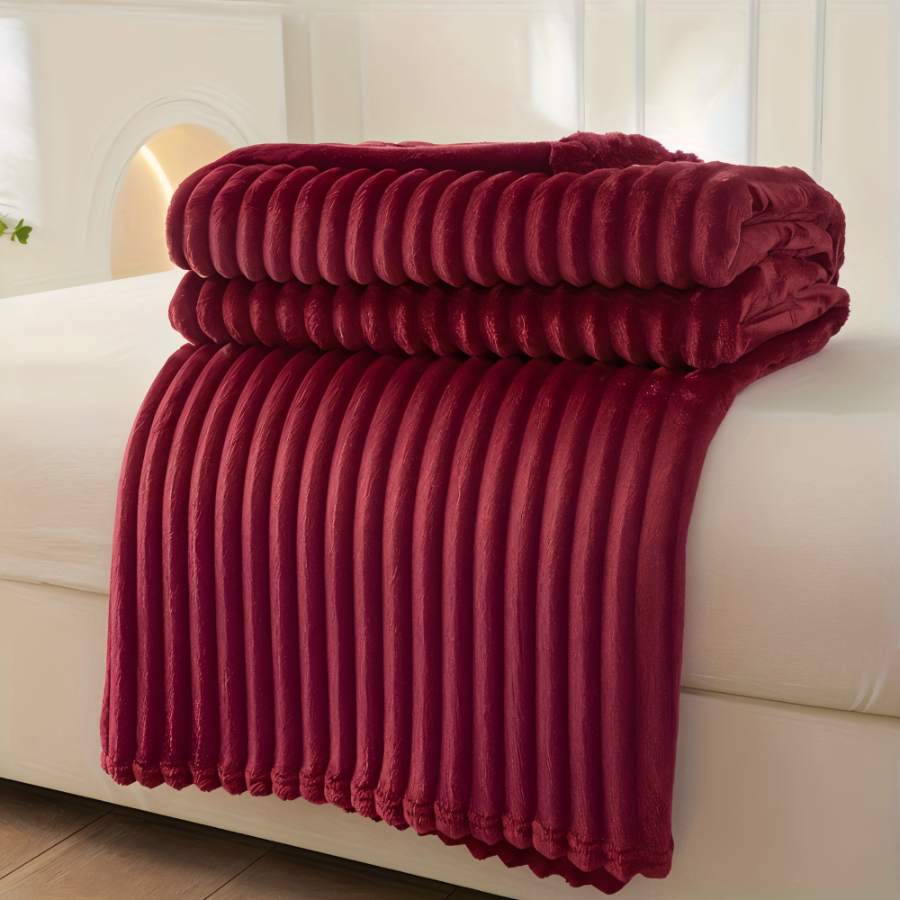CozyRib Filt – Extra Mjuk & Värmande Ribbad Pläd