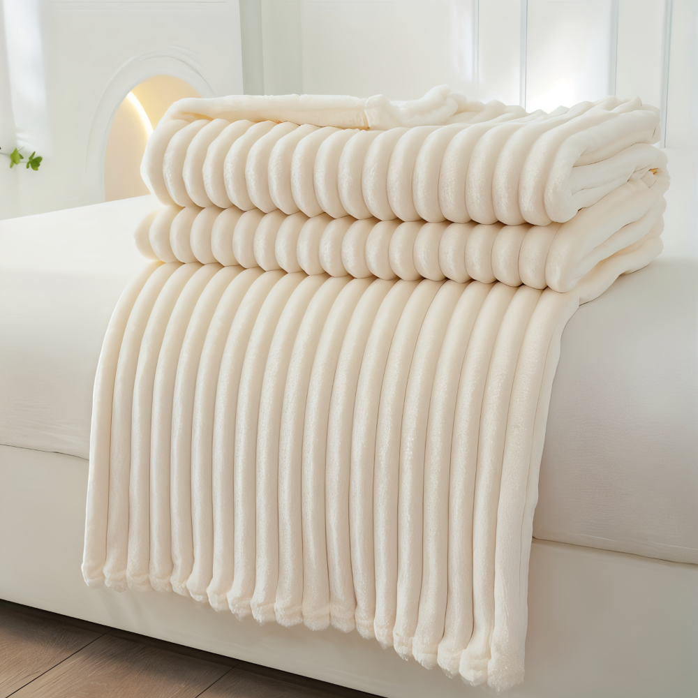 CozyRib Filt – Extra Mjuk & Värmande Ribbad Pläd