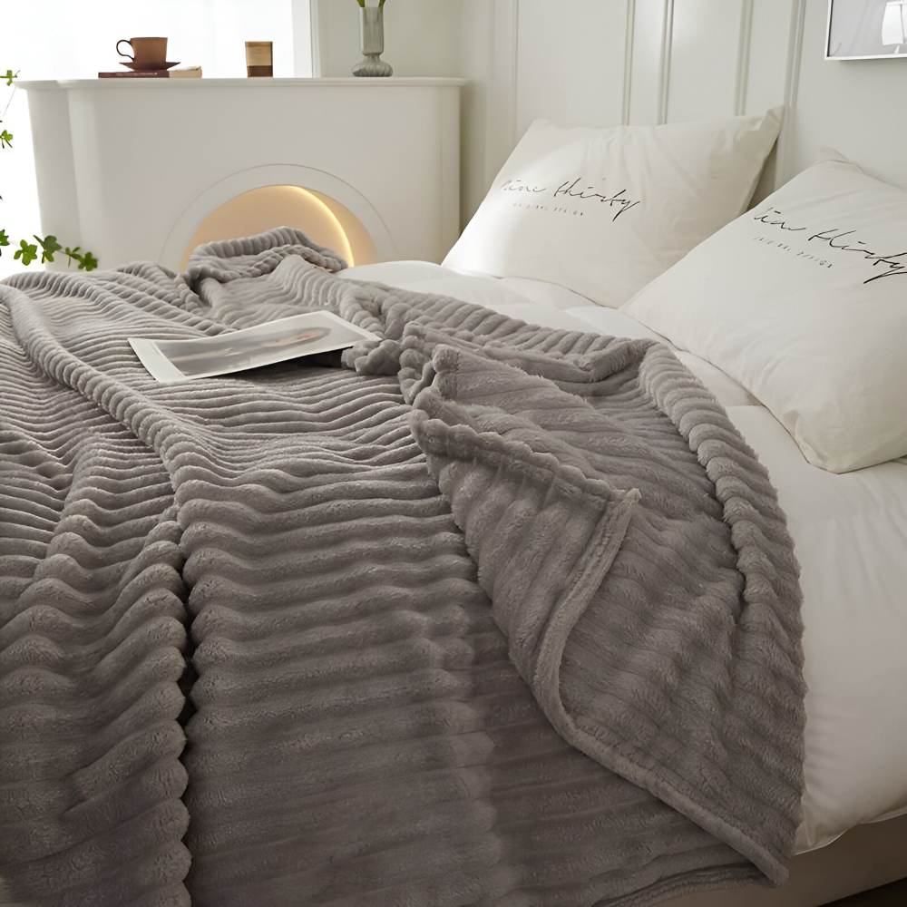 CozyRib Filt – Extra Mjuk & Värmande Ribbad Pläd