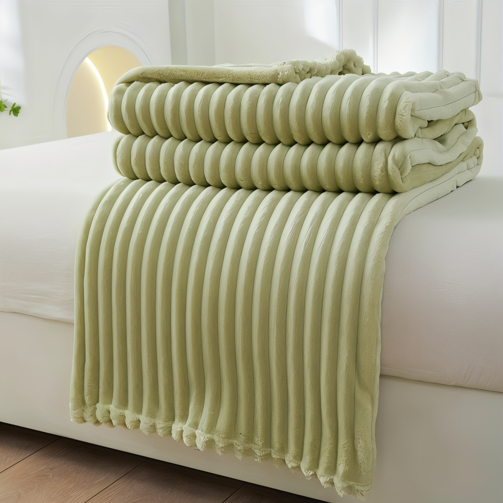 CozyRib Filt – Extra Mjuk & Värmande Ribbad Pläd