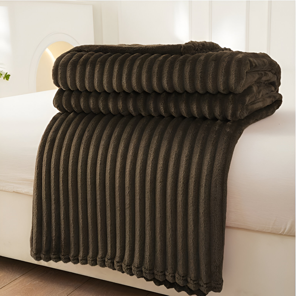 CozyRib Filt – Extra Mjuk & Värmande Ribbad Pläd