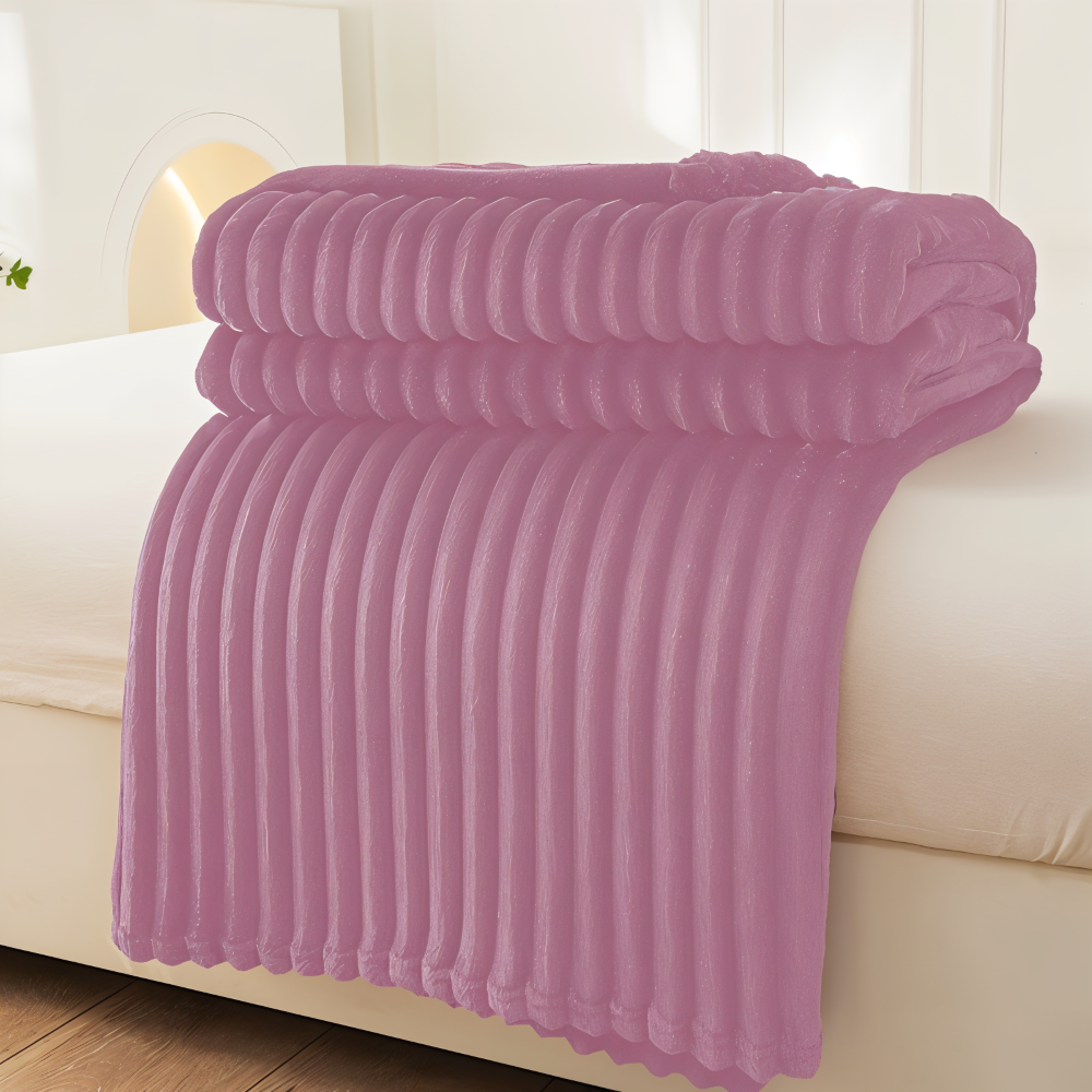 CozyRib Filt – Extra Mjuk & Värmande Ribbad Pläd