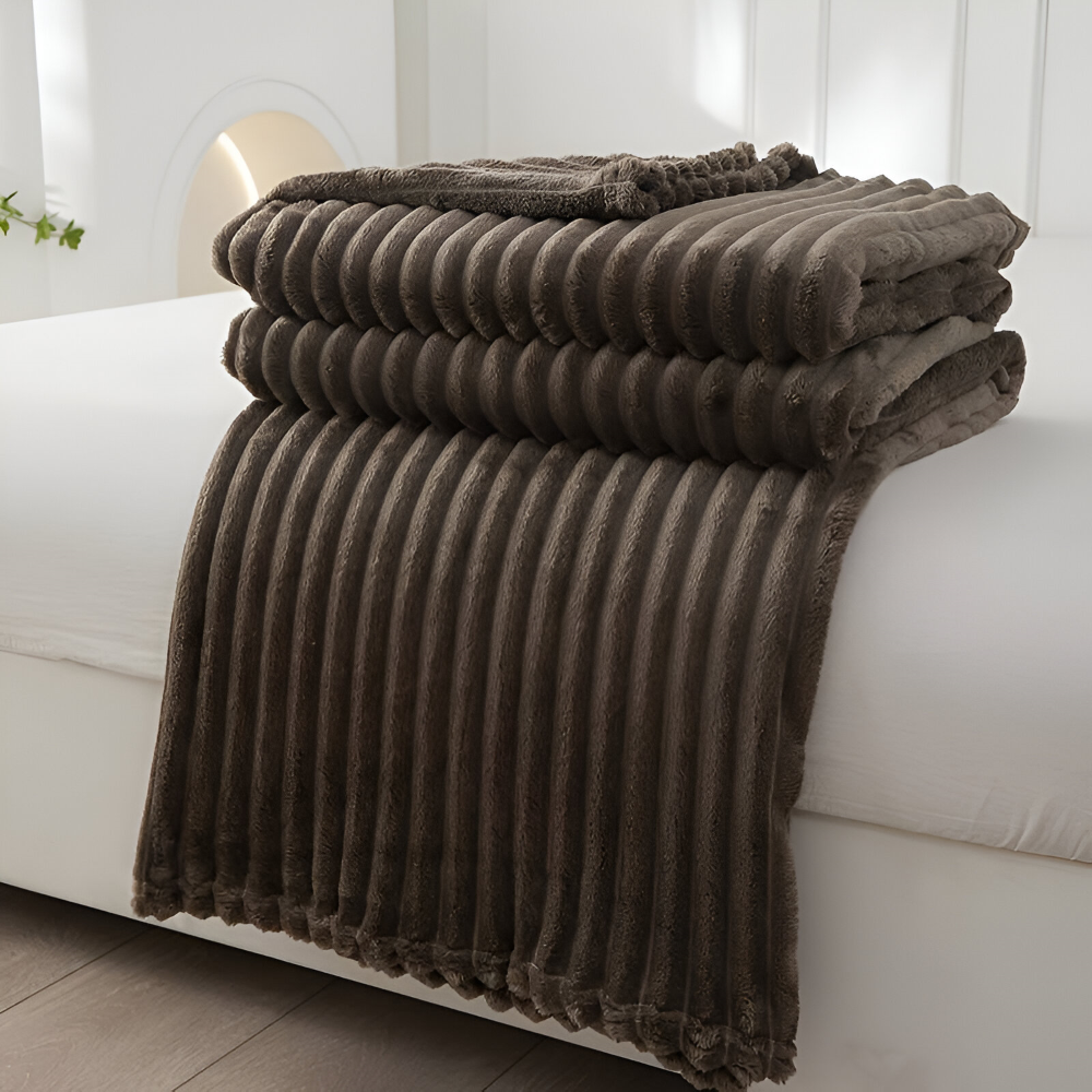 CozyRib Filt – Extra Mjuk & Värmande Ribbad Pläd