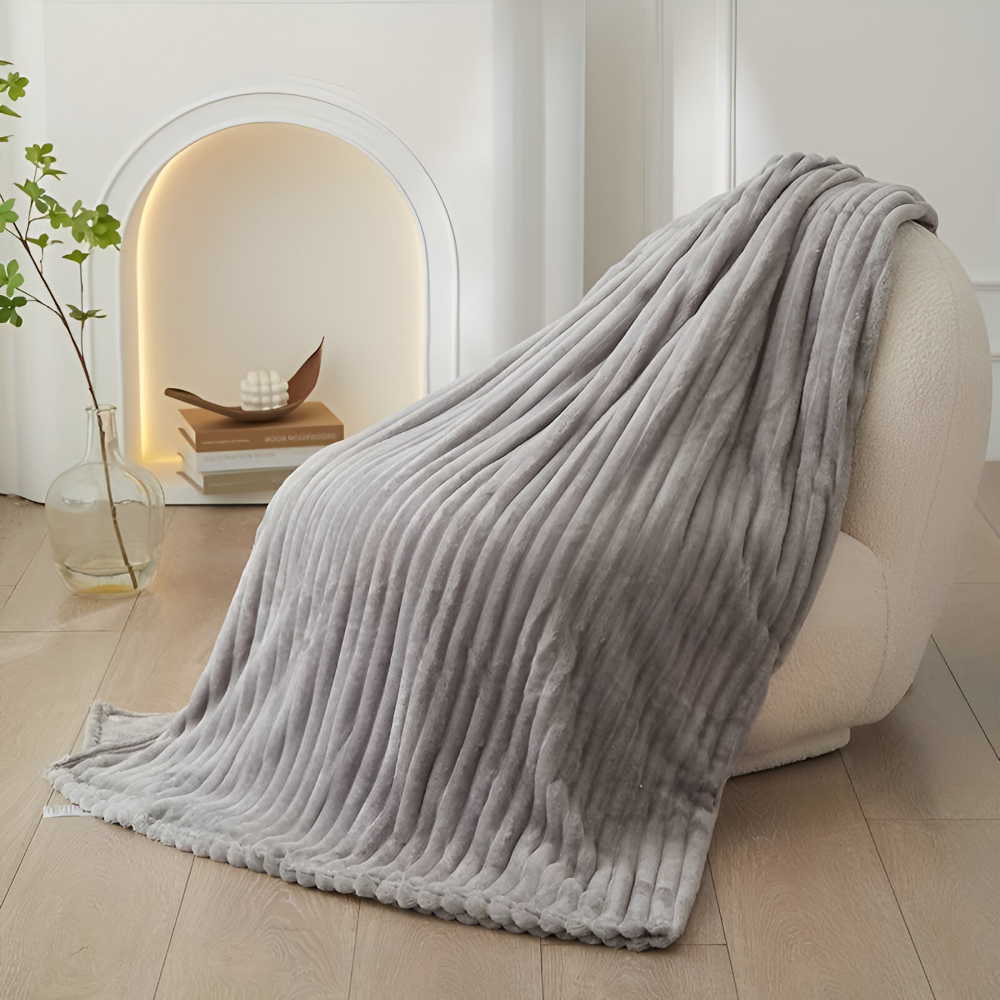 CozyRib Filt – Extra Mjuk & Värmande Ribbad Pläd