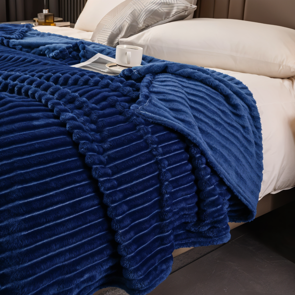 CozyRib Filt – Extra Mjuk & Värmande Ribbad Pläd