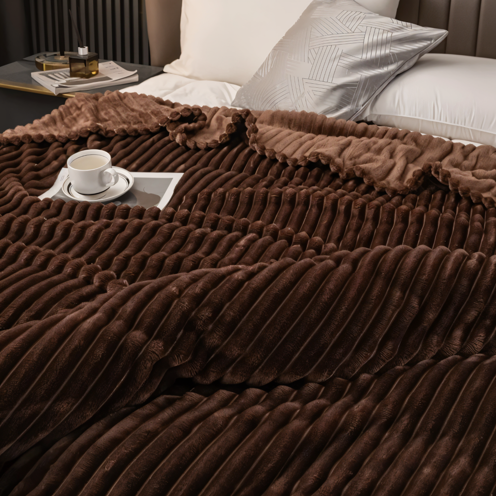 CozyRib Filt – Extra Mjuk & Värmande Ribbad Pläd