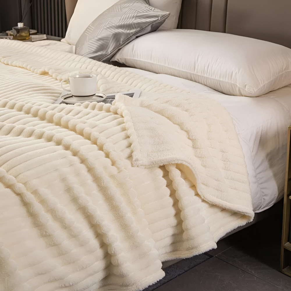 CozyRib Filt – Extra Mjuk & Värmande Ribbad Pläd
