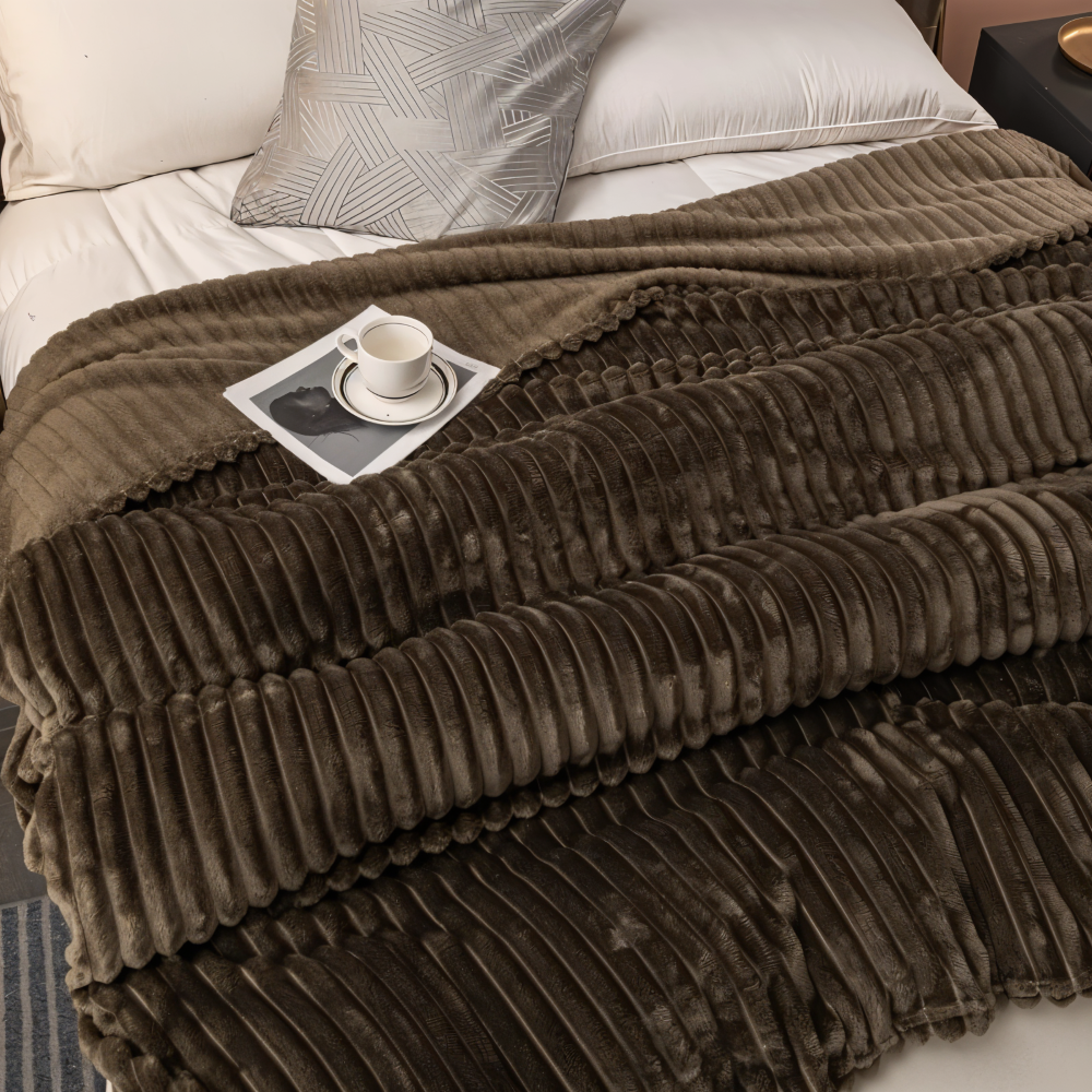 CozyRib Filt – Extra Mjuk & Värmande Ribbad Pläd