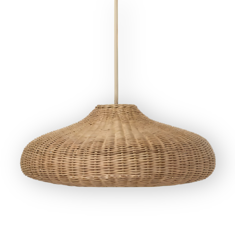 Bohème Taklampa – Handvävd Rattanlampa i Naturlig Design