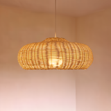 Bohème Taklampa – Handvävd Rattanlampa i Naturlig Design
