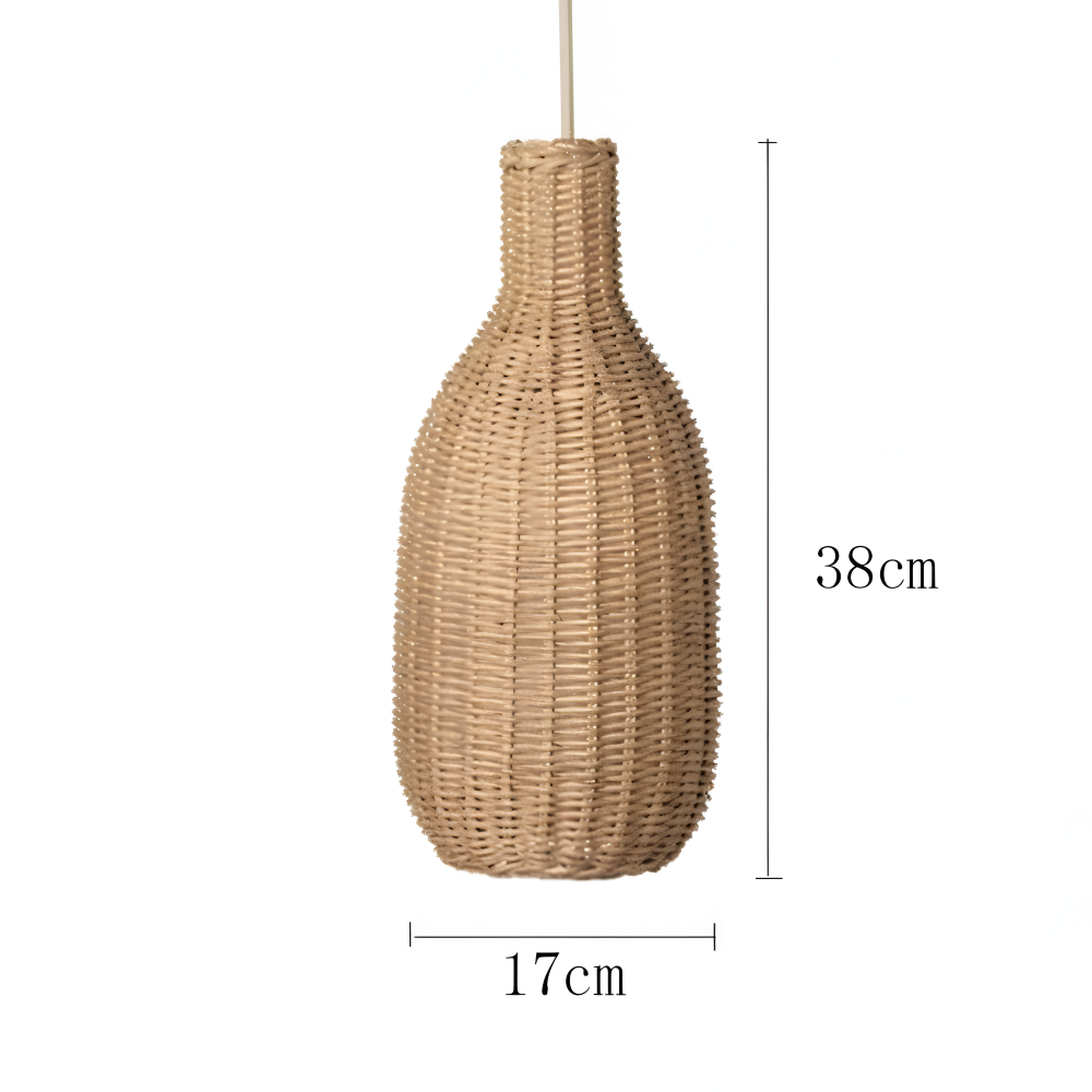 Bohème Taklampa – Handvävd Rattanlampa i Naturlig Design