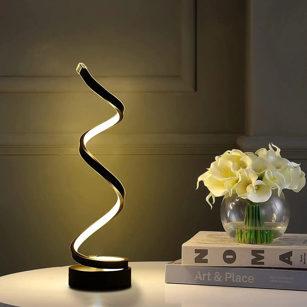 Modern Spiral LED Bordslampa – Dimbara