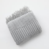 NordicNest – Stickad Filt i Solid Färg för Soffa och Mysig Komfort