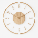 NordicTime – Minimalistisk Väggklocka i Trä