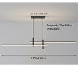 LumiLine – Modern LED Linear Takpendel med Justerbar Höjd och Dimmer