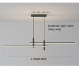 LumiLine – Modern LED Linear Takpendel med Justerbar Höjd och Dimmer