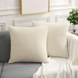 Fluffigt Corduroy Kuddfodral med Randigt Mönster