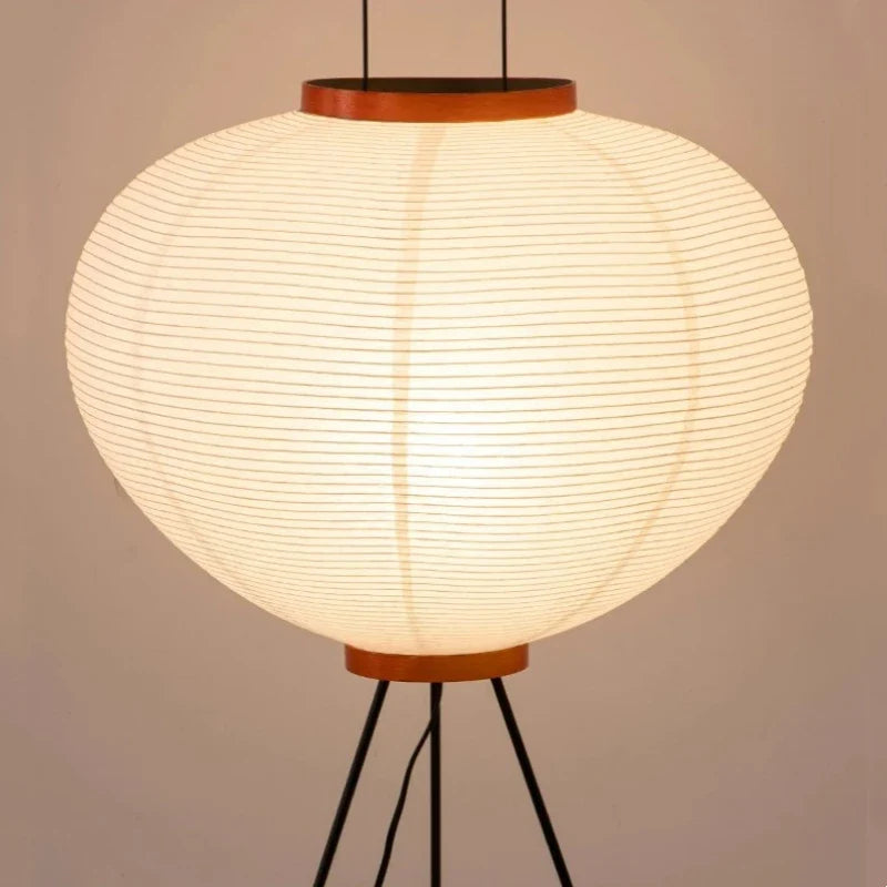 Akari Golvlampa – Japansk Rislampa i Vintage Minimalistisk Stil