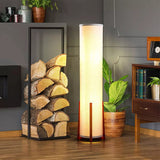 Japanskinspirerad Wabi-Sabi Golvlampa i Papper & Trä – Skulptural Belysning i Naturlig Stil